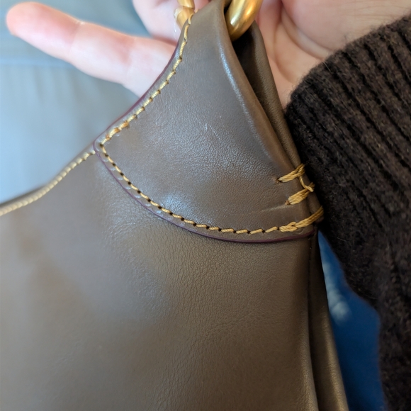 NWT Dooney & Bourke Florentine Leather Hobo Shoulder Bag Elephant Taupe - Picture 13 of 14